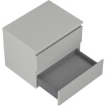 MEXEN/S - Orio kúpeľňová skrinka pod umývadlo 60 cm s doskou, 2 zásuvky, sivá mat 91A10-06047-2-BFFC62