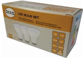Okko LED žiarovka GU10 / Žiarovka / 6W / 3000K / 450lm / 3 ks (TP-GU10-6W-120D-)