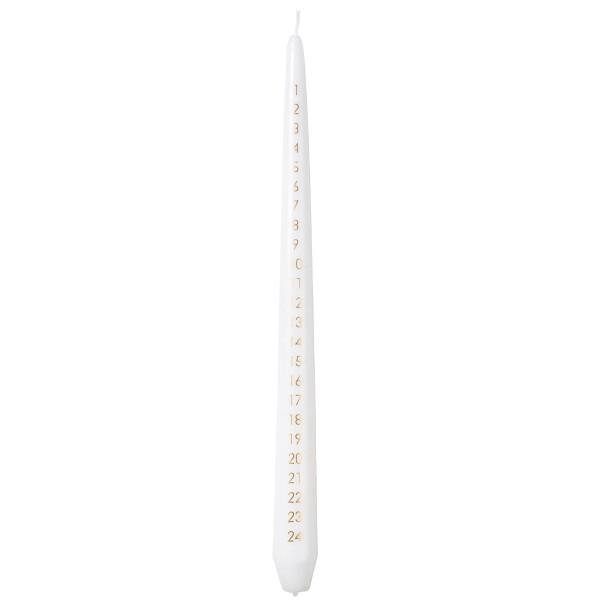 Broste Adventná sviečka s číslami White/Gold 33 cm