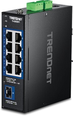 TRENDnet TRENDnet 9-Port Industrial 2.5G DIN-Rail Switch with 10G SFP
