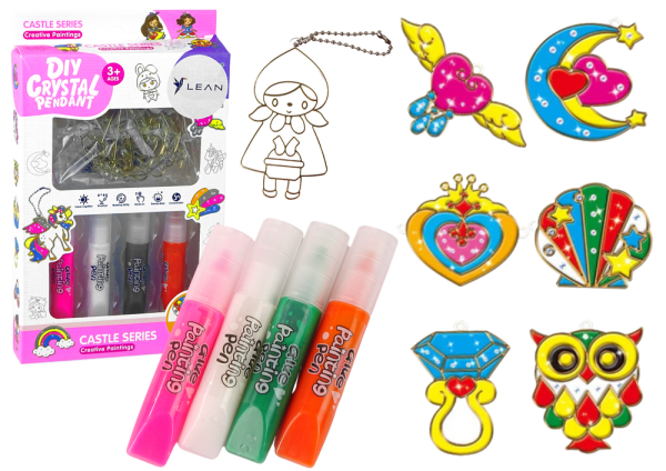 Mamido Vitráže závesy na maľovanie, tuhnúca farba, 6 ks.