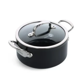 GreenPan Hrniec s nepriľnavým keramickým povrchom s pokrievkou Barcelona Pro 20 cm čierna (CC005333-001)