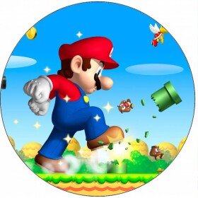 Jedlý papier Super Mario v akcii 19,5 cm - Pictu Hap - Pictu Hap