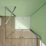 H K - Obdĺžnikový sprchovací kút MELODY 110x80 cm sa zalamovacím dverami vrátane sprchovej vaničky z liateho mramoru SE-MELODYB811080 / SE-THOR-11080