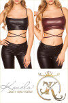 Sexy KouCla Wetlook Crop Top Einheitsgroesse