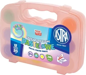 ASTRA Temperové farby 12 x 20 ml pastelové, v plastovom kufríku ružová