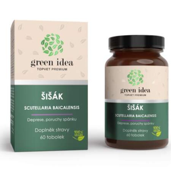 GREEN IDEA Šišiak bylinný extrakt pre psychickú pohodu 60 kapsúl