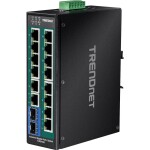 TrendNet TI-PG162 priemyselný ethernetový switch 10 / 100 / 1000 MBit/s; 21.22.1460