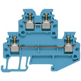 Weidmüller 1754180000 dvojitá svorka 1.5 mm skrutkovací modrá 100 ks; 1754180000