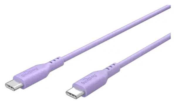 Goobay Silicone fialová / Dátový kábel USB-C / 1,5 m (77745)