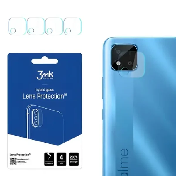 3mk FlexibleGlass Lens / Sklo na fotoaparát / Realme C11 (2021) / hybridné sklo / 0,2 mm / 4 ks