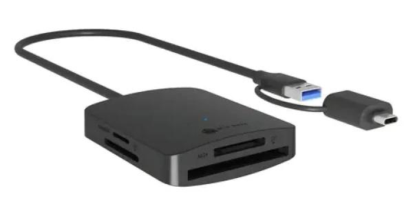 Icy Box IB-CR302-CU3 čierna / Externá čítačka pamäťových kariet / 4v1 / USB-A USB-C 3.2 Gen 1 (IB-CR302-CU3)