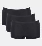Dámske bavlnené krátke nohavice GO Daily 3P - BLACK - black 0004 - SLOGGI BLACK M