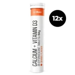 Vápnik + vitamín D3 šumivý - GymBeam (pomaranč, 12 x 20 tab) (107488-2-12x20tab)