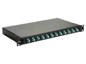 Equip Spojovací box 12- Port LC-Duplex OM3 čierna / Optický spojovací box / Rack 19" 1U / 12x LC/UPC duplex (337202)