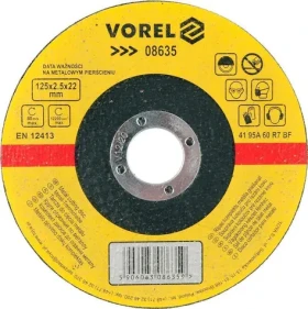Vorel Rezný kotúč na kov 125x22x2, 5 mm / Rezný kotúč / Priemer 125 x 22 mm / Hrúbka 2,5 mm