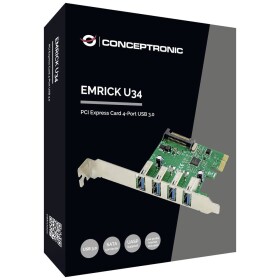 Conceptronic EMRICK U34, 4-Port-USB-3.0 PCI-Express-Karte karta PCI-Express PCIe; EMRICK02G