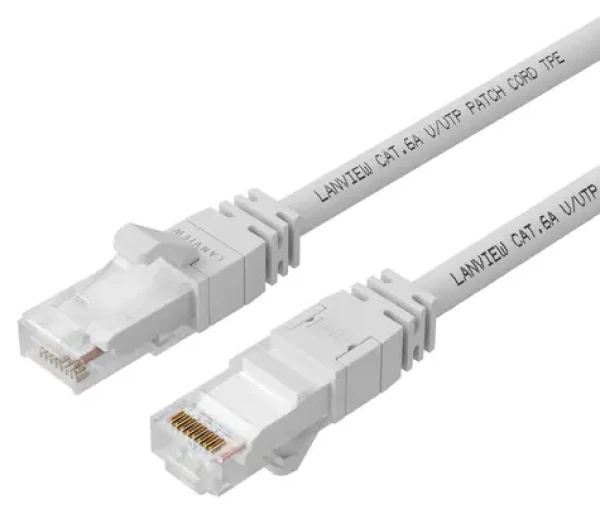 Lanview SmartClick CAT6a S/FTP biela / Patch kábel / RJ-45 / 15 m / LSZH (LV-SFTP6A15W)
