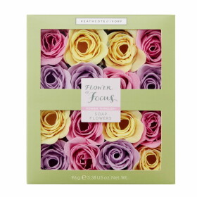 Mýdlové květy do koupele Heathcote & Ivory Flower of Focus rozmarýnpomeranč a bergamot96 g