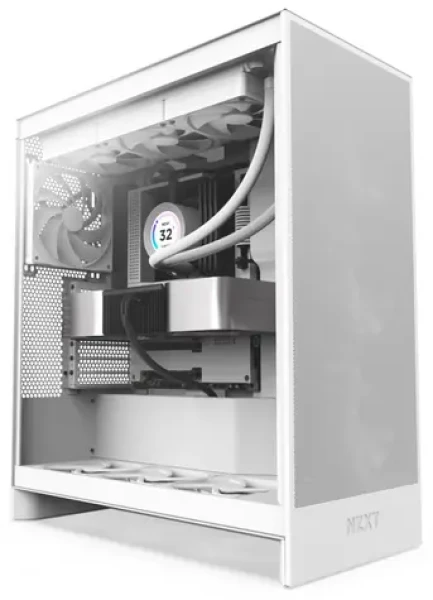 NZXT H7 Flow (2024) biela / Počítačová skriňa / Midi Tower / tvrdené sklo / E-ATX / 3x 120mm ventilátory (CM-H72FW-01)