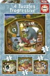 Educa Puzzle Lesné príbehy 4v1