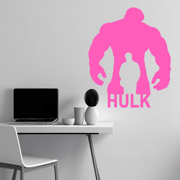 Veselá Stena Samolepka Hulk silueta Farba: růžová, Veľkosť: 100 x 121 cm