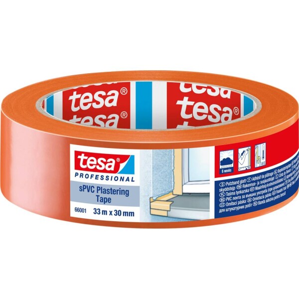 Tesa SPVC 66001-00002-00 Plastering tape tesa® Professional oranžová (d x š) 33 m x 30 mm 1 ks; 66001-00002-00