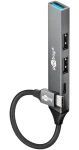 Goobay 74459 svetlo šedá / USB hub / USB-C / 4 porty / USB-A / 5 Gbit/s (74459)