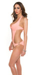 Trendy KouCla monokini with skull buckle