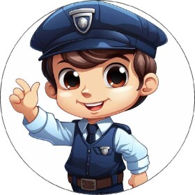Jedlý papir úsmevný policajt 02 19,5 cm - Pictu Hap - Pictu Hap