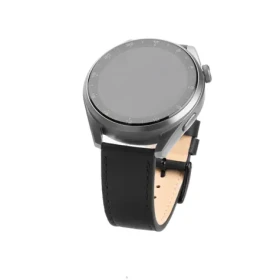 FIXED Leather Strap Kožený remienok so šírkou 22mm pre smartwatch čierna (FIXLST-22MM-BK)
