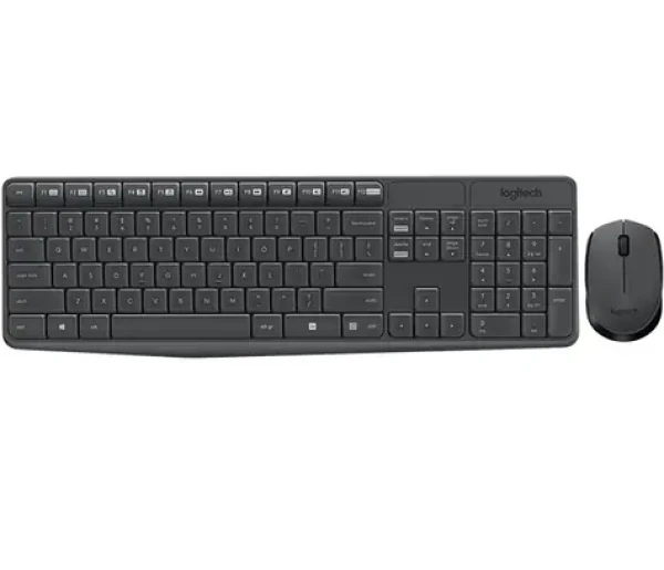 Logitech Wireless Desktop MK235 HUN / Klávesnica / Myš / USB / Šedá / HUN (920-007935)