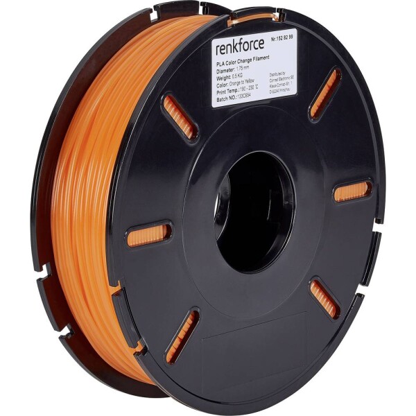 Renkforce RF-4511214 vlákno pre 3D tlačiarne PLA plast 1.75 mm 500 g oranžová, žltá 1 ks; RF-4511214