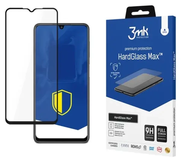 3mk HardGlass Max Black pre Samsung Galaxy M22 / Ochranné sklo / Celoplošné tvrdené