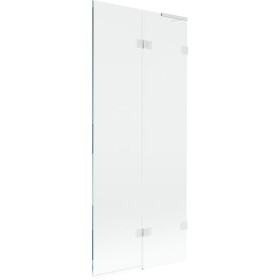 MEXEN/S - Lunar L vaňová zástena 2-krídlová pravá 80 x 150, transparent, biela 897L-080-100-20-00-P
