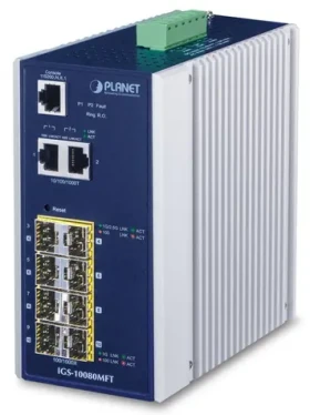 Planet IGS-10080MFT / Switch priemyselný / 2x 2.5Gbps SFP / 6x 1G SFP / 2x GbE RJ-45 (IGS-10080MFT)