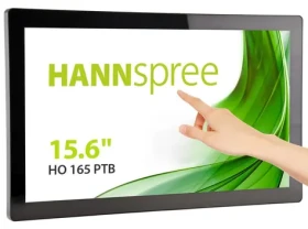 15,6" Hannspree HO165PTB čierna / Monitor / Dotykový / Full HD 1920x1080 / HDMI + DP + VGA / IP65 (HO165PTB)