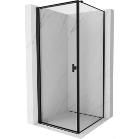 MEXEN/S - Mist-B sprchovací kút dvere krídlové ľavá 70 x 70, čierna okraj, čierna 8A2T-070-070-70-70-L