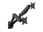 Equip čierna / Nástenný držiak pre dva monitory / 17"-32" / nosnosť 9 kg / VESA 75-100 mm / otočný 180 ° (650138)