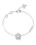 Guess Slušivý oceľový náramok s kvetinou Shining Winter JUBB04468JWRH 14,5 cm