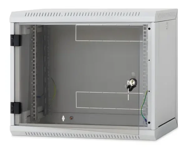 Triton rozvádzač nástenný 9U 400mm / Rozvádzač / Nástenný / odnímateľné bočné kryty / plechové dvere (RUA-09-CS4-CAX-A1)