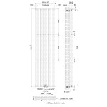 INVENA - Teleso dekoratívne, vertikálne duo 1800x480 biele; UG-20-B18-A