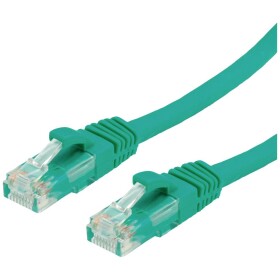Value 21.99.1083 RJ45 sieťové káble, prepojovacie káble CAT 6 U/UTP 10.00 m zelená netienený, bez halogénov, samozhášavý 1 ks; 21.99.1083