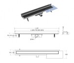 BESCO - Odtokový žľab VIRGO NEXT BLACK - Rozmer A - 90 cm ZLOL90VNB