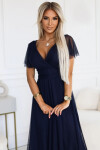 Dámske šaty 562-1 NASTIA - Numoco basic tmavě modrá Univerzální