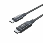 Choetech XCC-1068 čierna / Kábel USB-C (M) - USB-C (M) / PD 60W / displej s ukazovateľom výkonu / 1,2 m