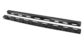 Lanberg Vertikálny káblový organizér 42U čierna / Káblový organizér / Pre 19" racky / 2 ks (AK-1210-B)