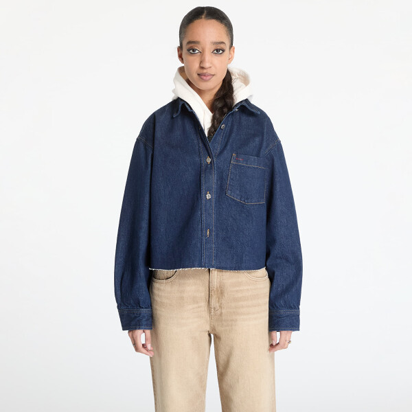 Bunda Tommy Jeans Cropped Denim Shirt Jacket Denim M