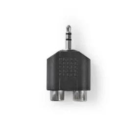 Nedis Stereo audio adaptér jack 3.5 mm (M) - 2x RCA (F) čierna / poniklované (CAGB22940BK)