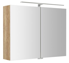 SAPHO - RIWA galérka s LED osvetlením, 81x70x17cm, dub alabama RIW080-0022